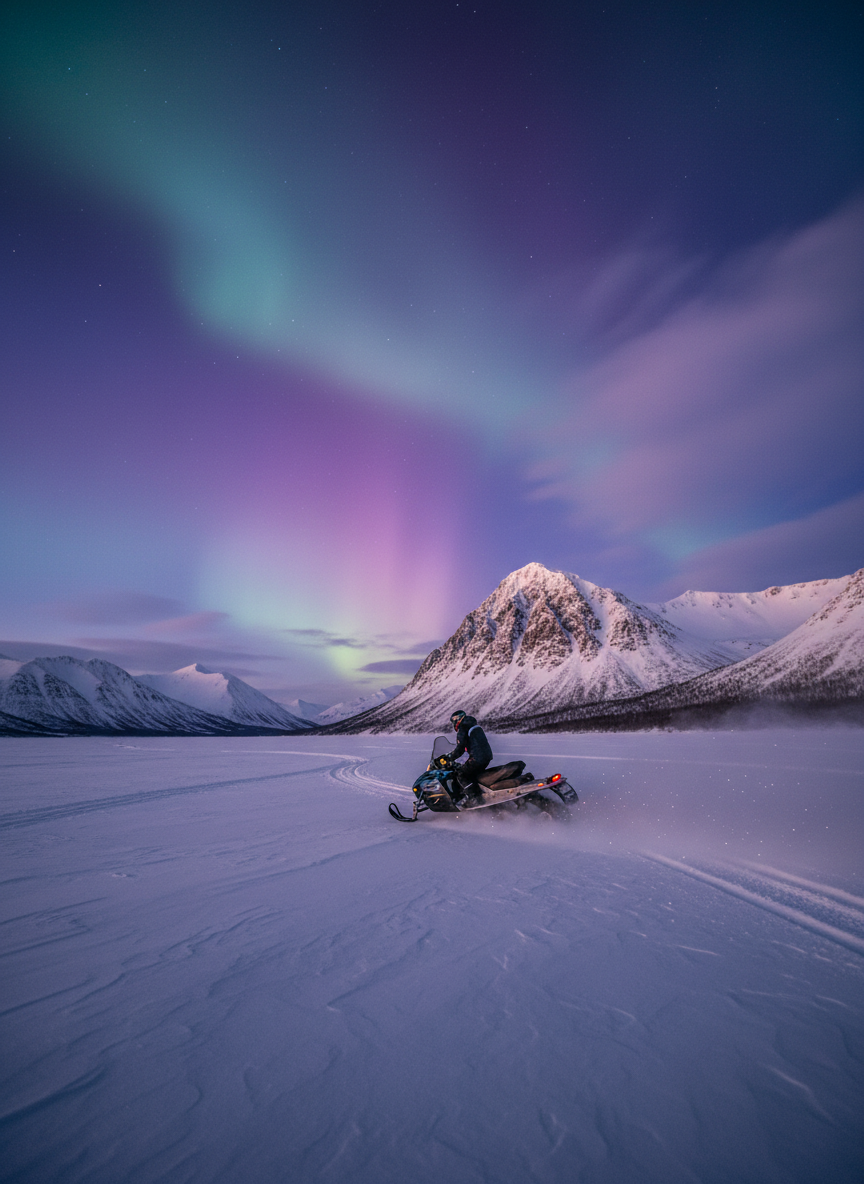 Safari en moto de nieve Laponia Finlandia Tour por la naturaleza ártica